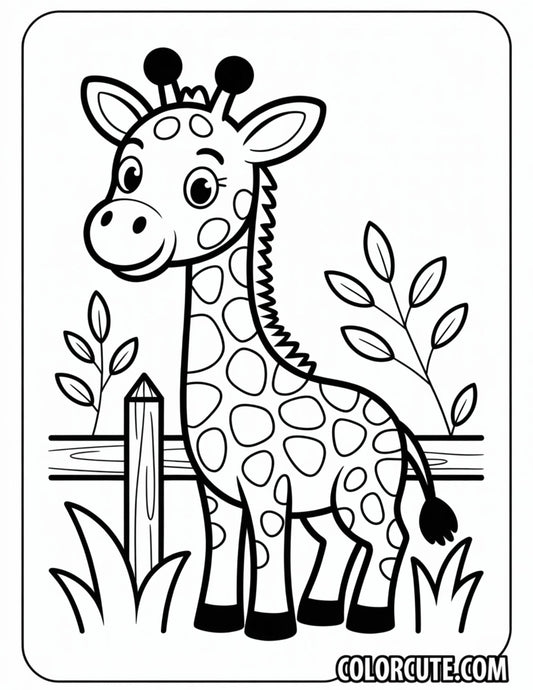 Zoo Giraffe Coloring Pages | Free PDF Printables