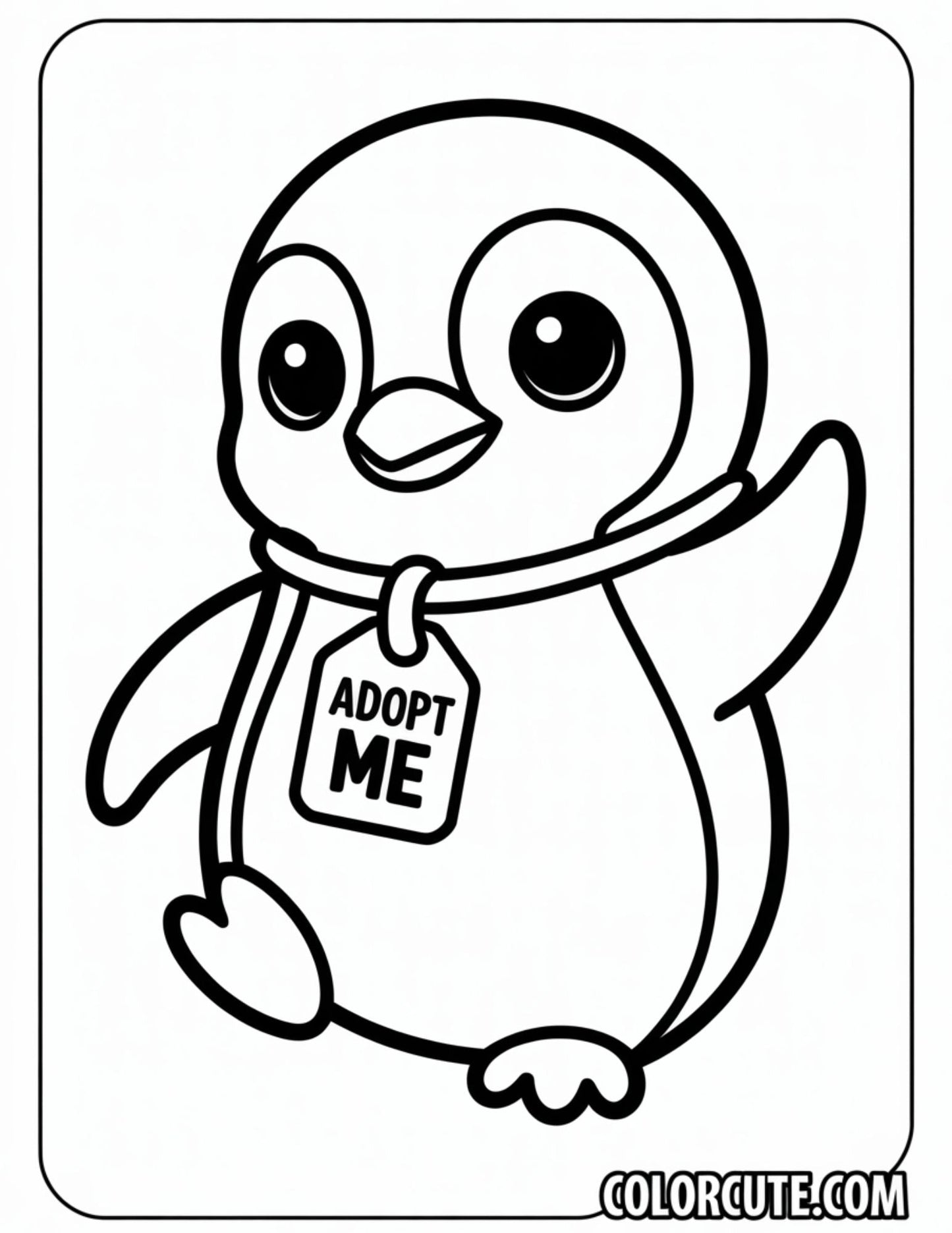 Adopt Me Penguin Coloring Page | Free PDF Printables