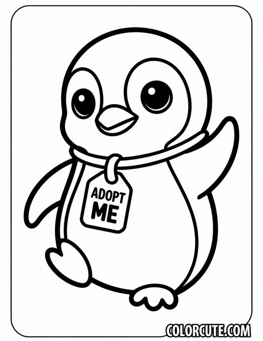 Adopt Me Penguin Coloring Page | Free PDF Printables