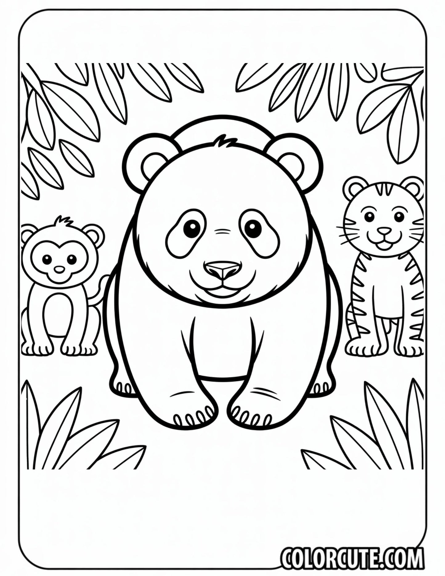 Animal Panda Coloring Pages | Free PDF Printables