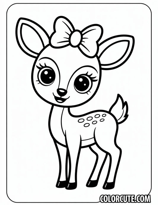 Baby Deer Coloring Pages - Free PDF Printables