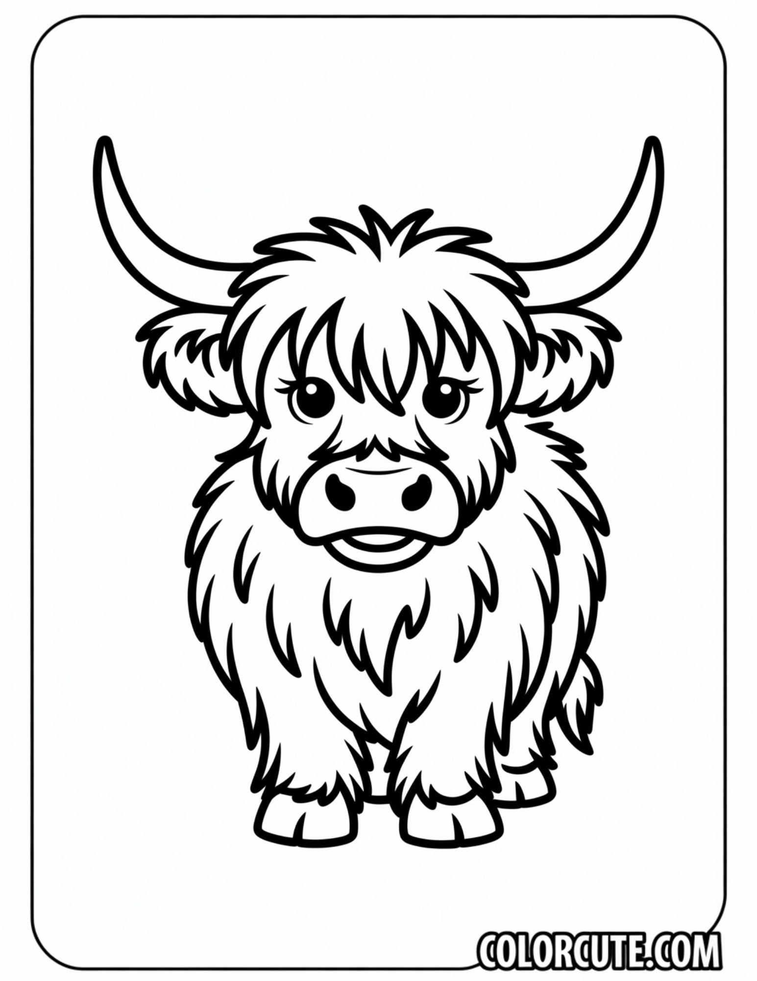 16+ Free Highland Cow Coloring Pages - Farm Animal PDF Printables ...