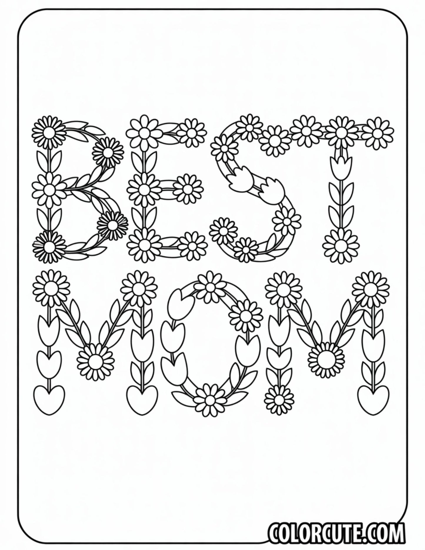 Best Mom Coloring Pages Free PDF Printables