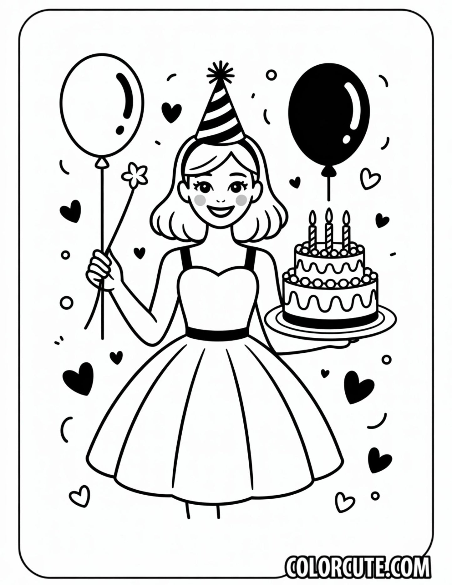 Birthday Anna Coloring Pages | Free PDF Printables