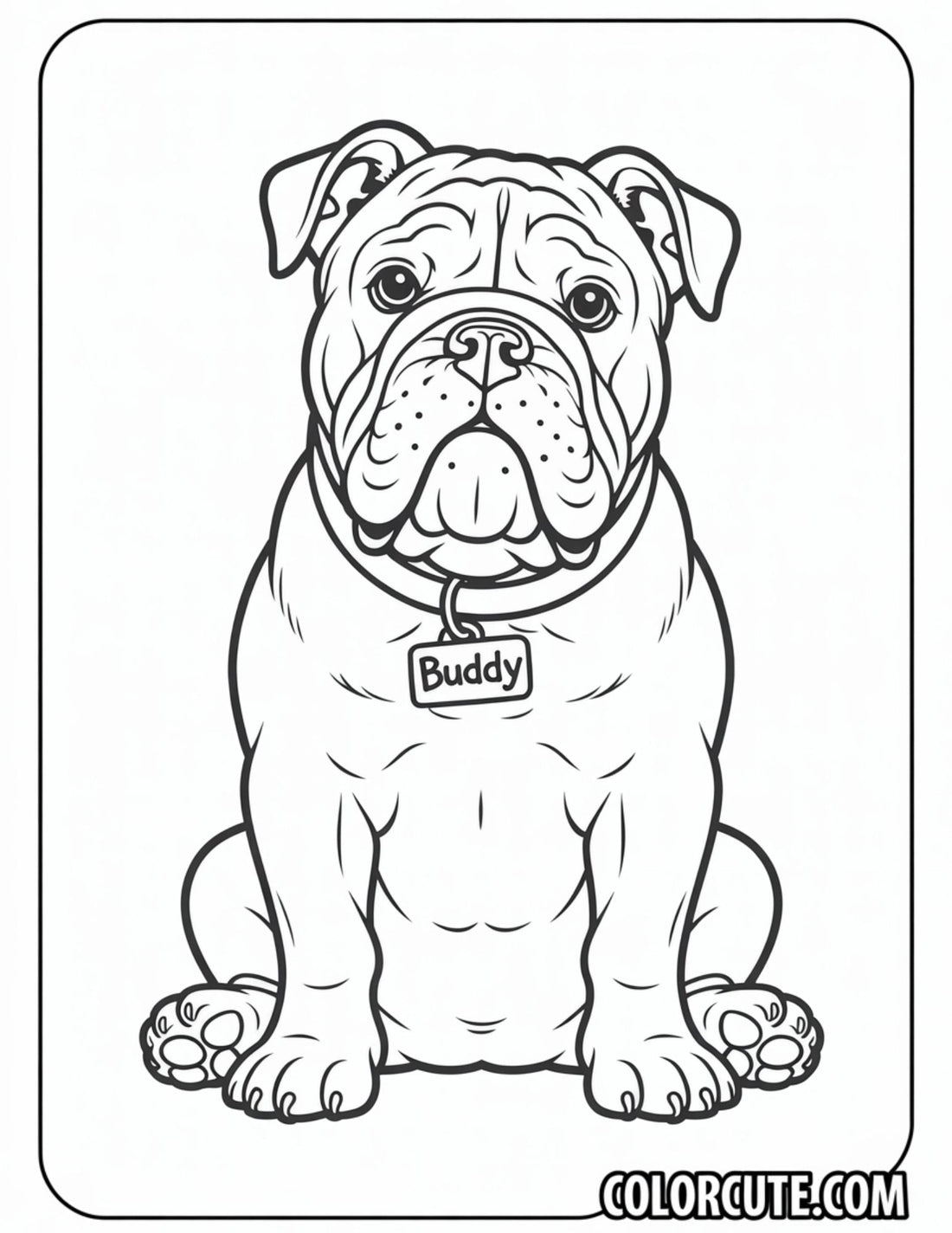 Bulldog Sitting Coloring Page Free PDF Printables Color Cute Free bulldog-sitting-coloring-page-free-pdf-printables-color-cute-free