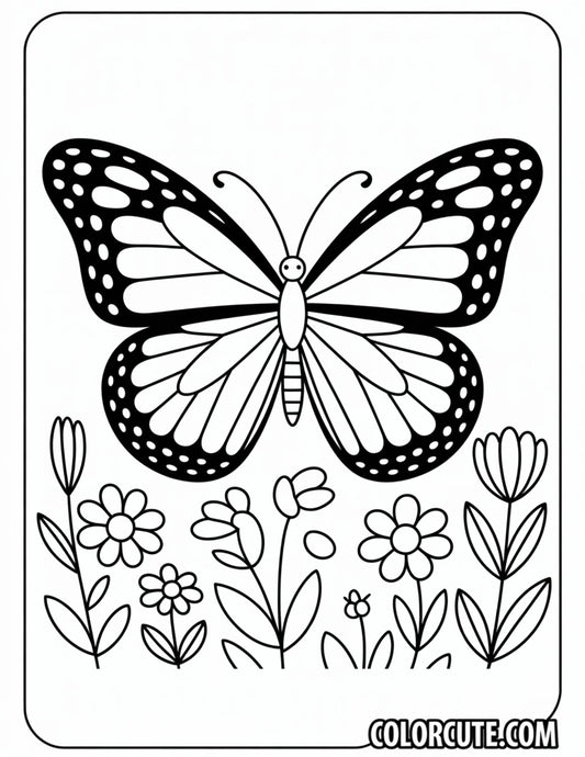 Butterfly Preschool Coloring Page | Free PDF Printables