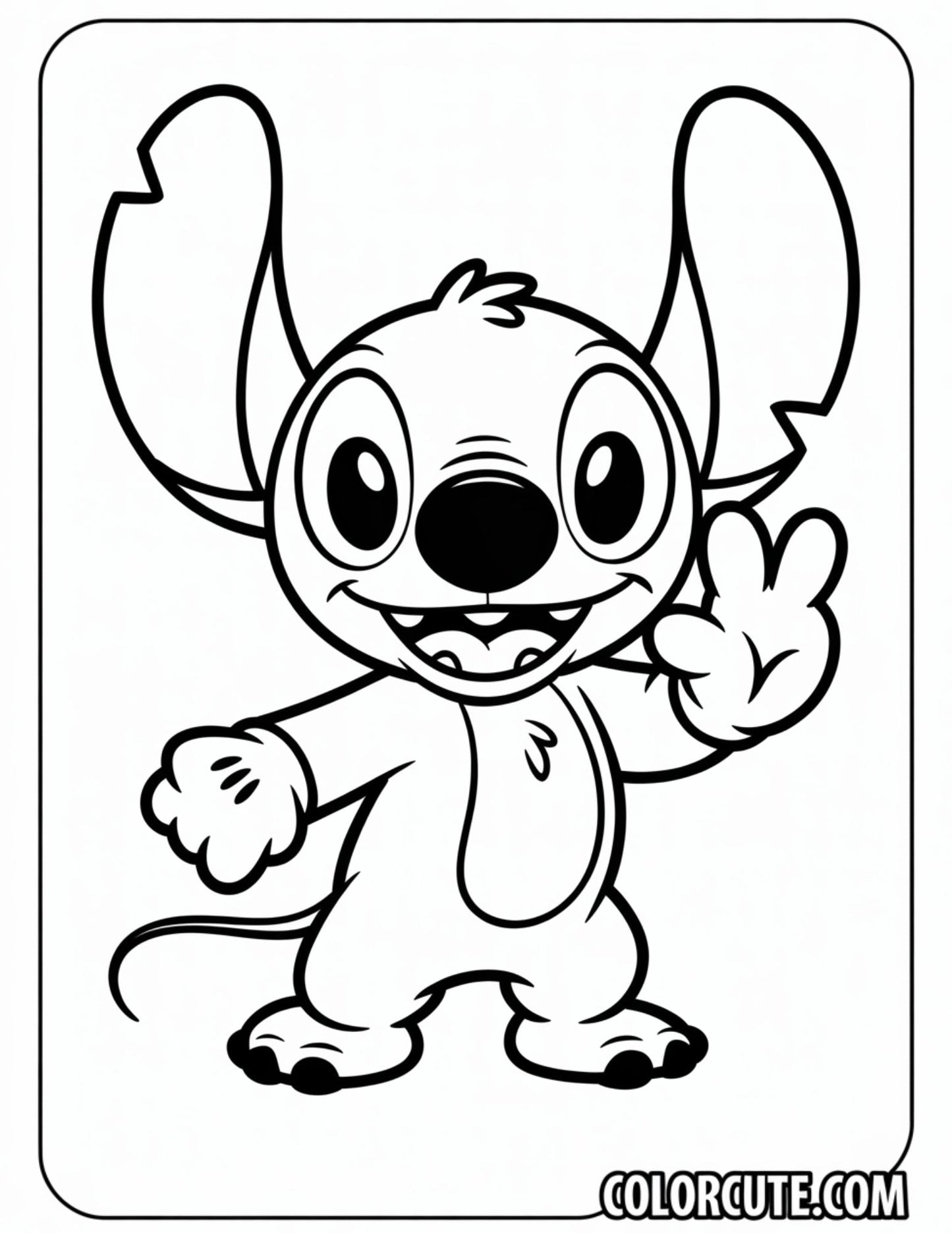 Disney Mickey Stitch Coloring Pages | Free PDF Printables