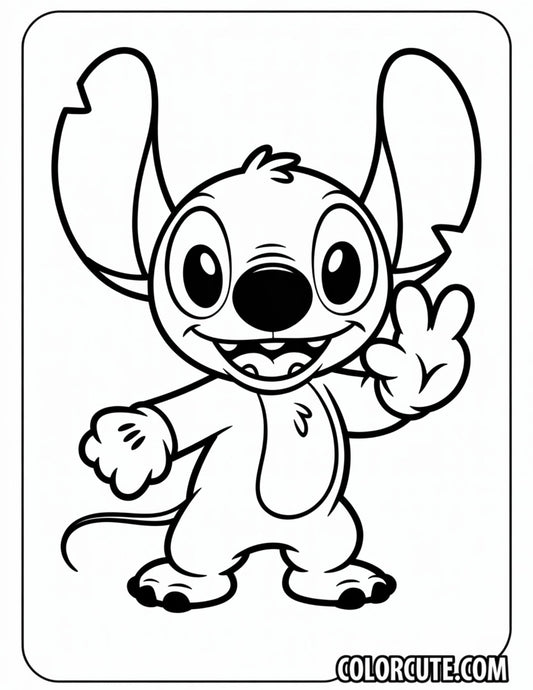 Disney Mickey Stitch Coloring Pages | Free PDF Printables