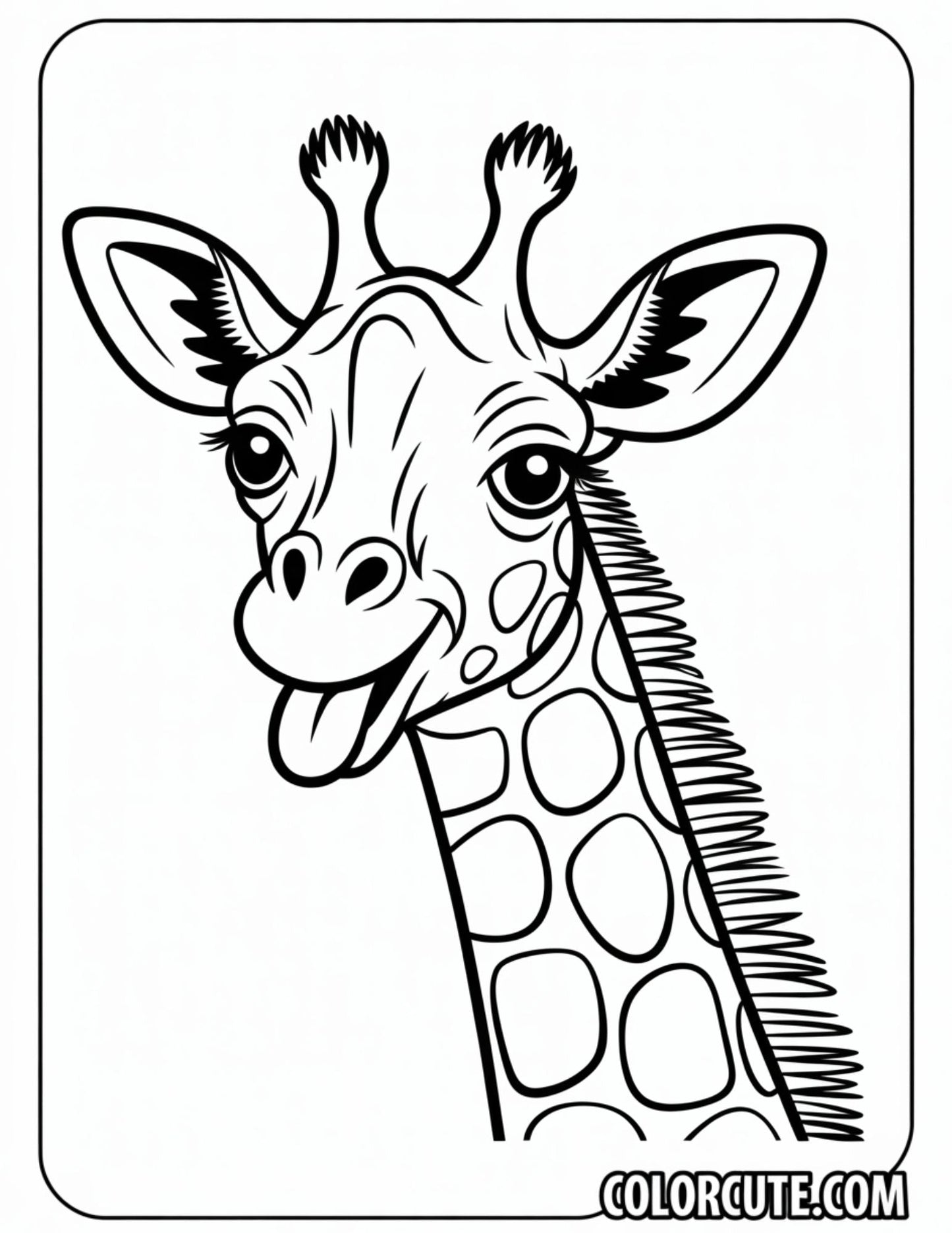 Happy Giraffe Coloring Pages | Free PDF Printables