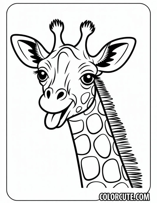 Happy Giraffe Coloring Pages | Free PDF Printables