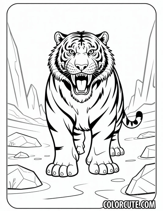 Hard Tiger Coloring Pages | Free PDF Printables