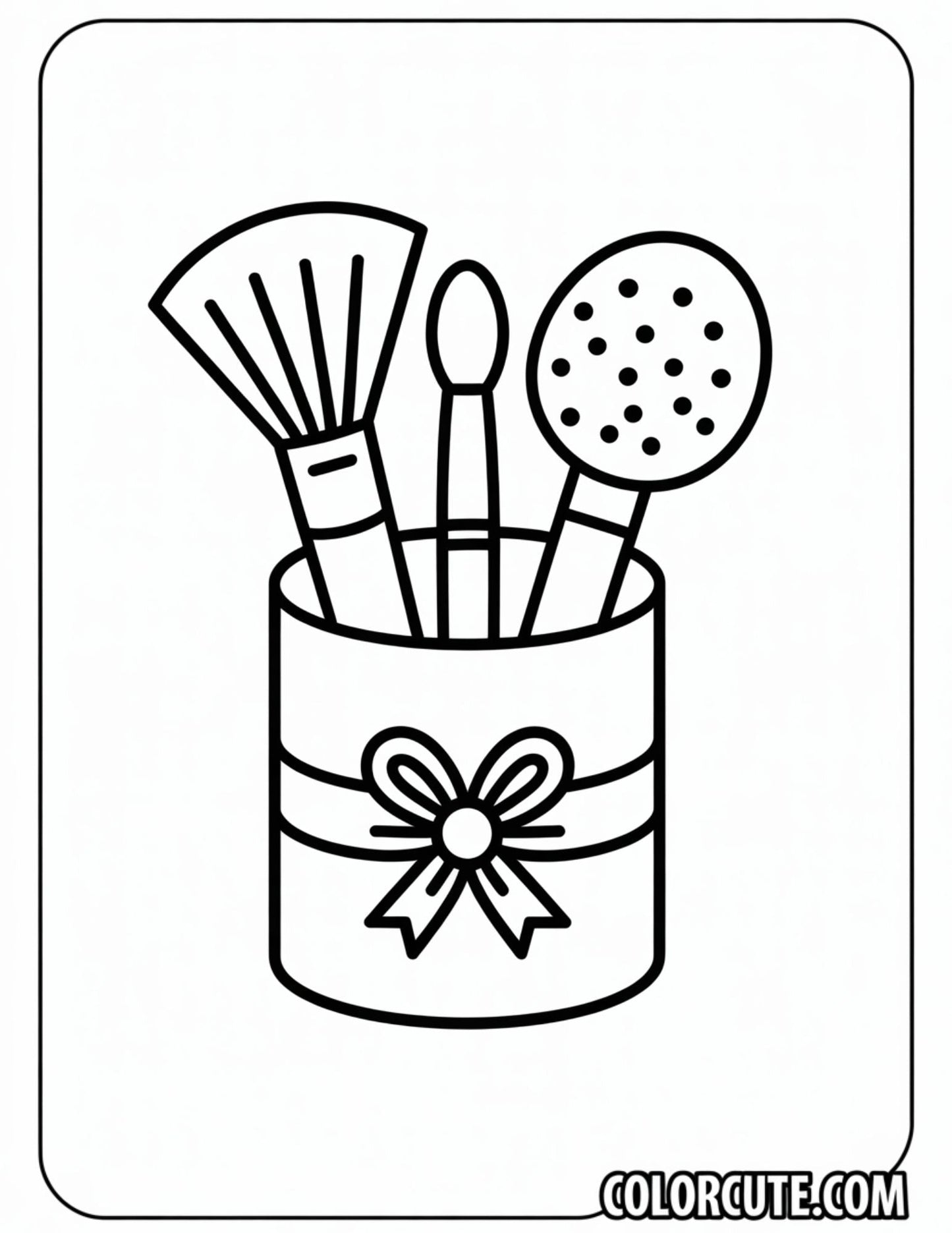 Makeup Container Coloring Page | Free PDF Printables