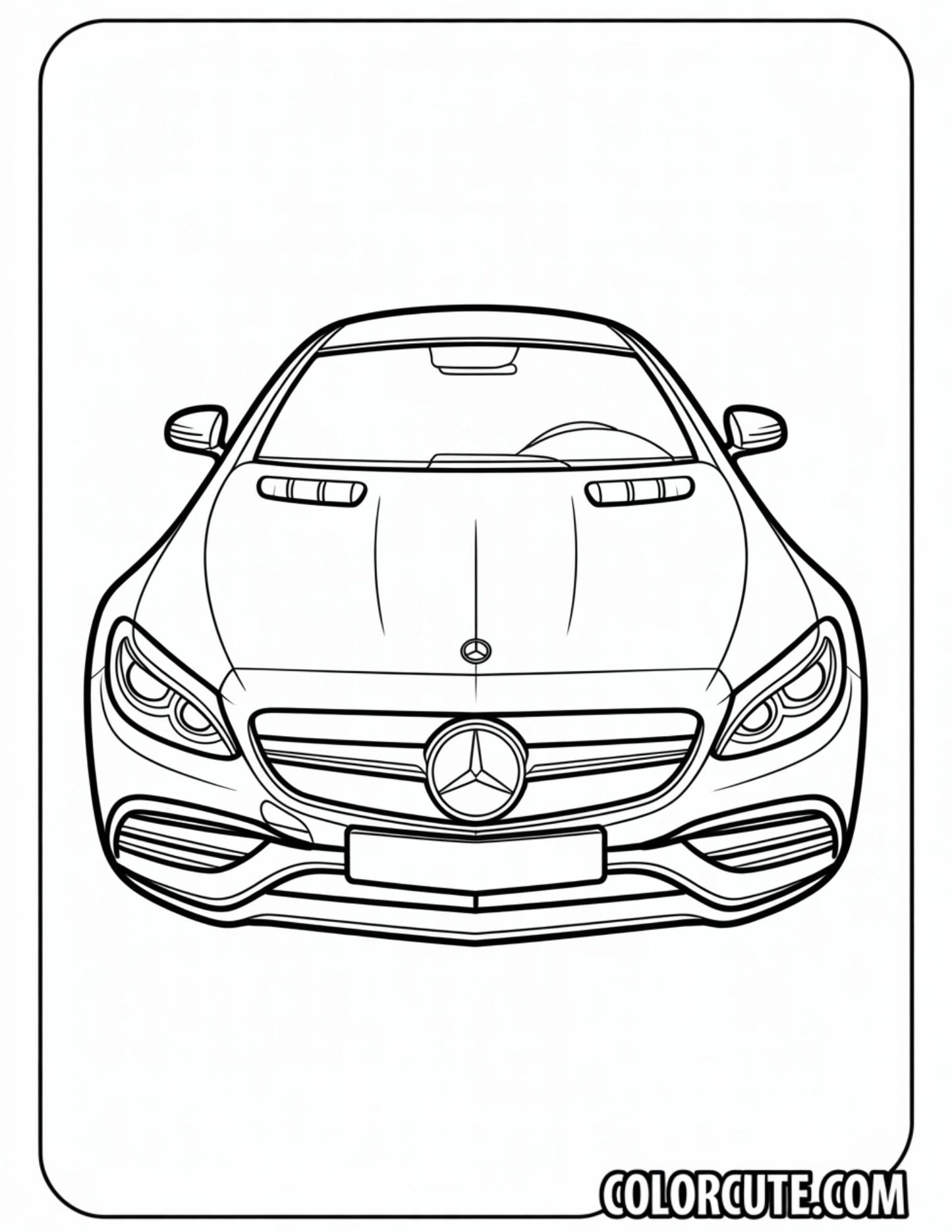 Mercedes Car Coloring Pages | Free PDF Printables