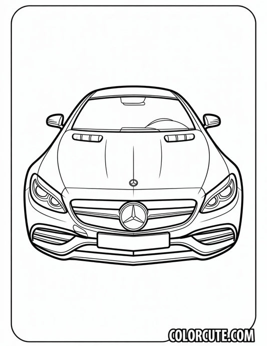Mercedes Car Coloring Pages | Free PDF Printables