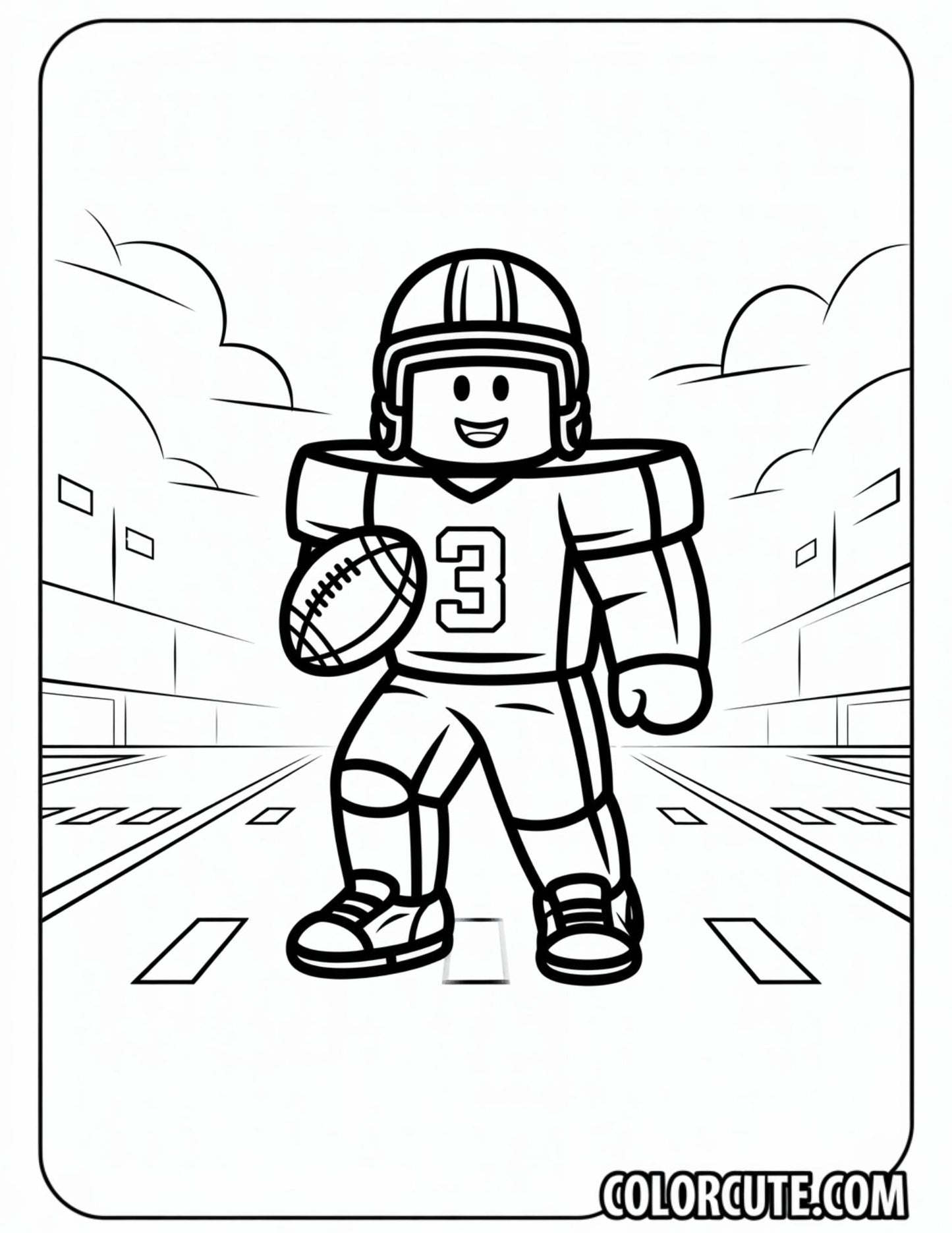 Roblox Football Player Coloring Pages | Free PDF Printables