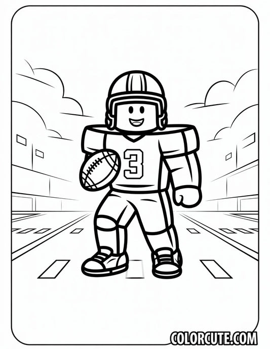Roblox Football Player Coloring Pages | Free PDF Printables