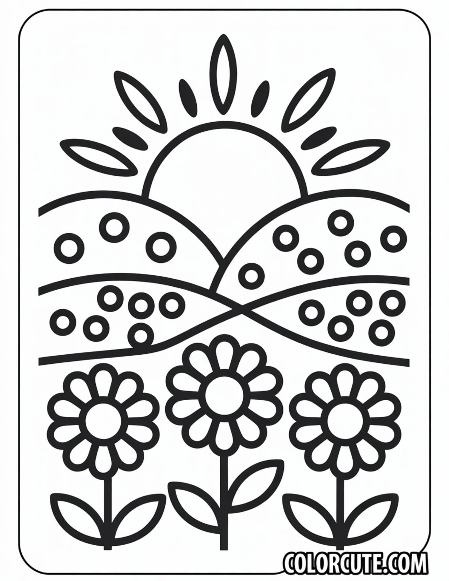 Spring Scene Coloring Pages Free PDF Printables