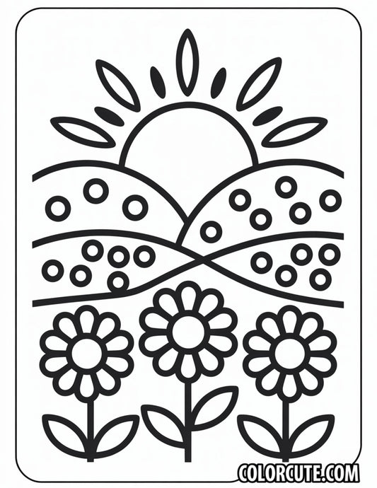 Spring Scene Coloring Pages Free PDF Printables