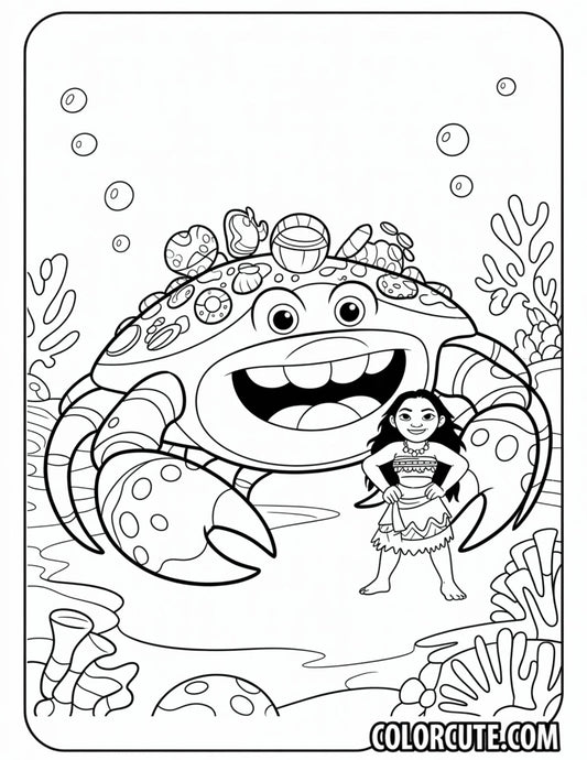 Tamatoa Moana Coloring Page | Free PDF Printables