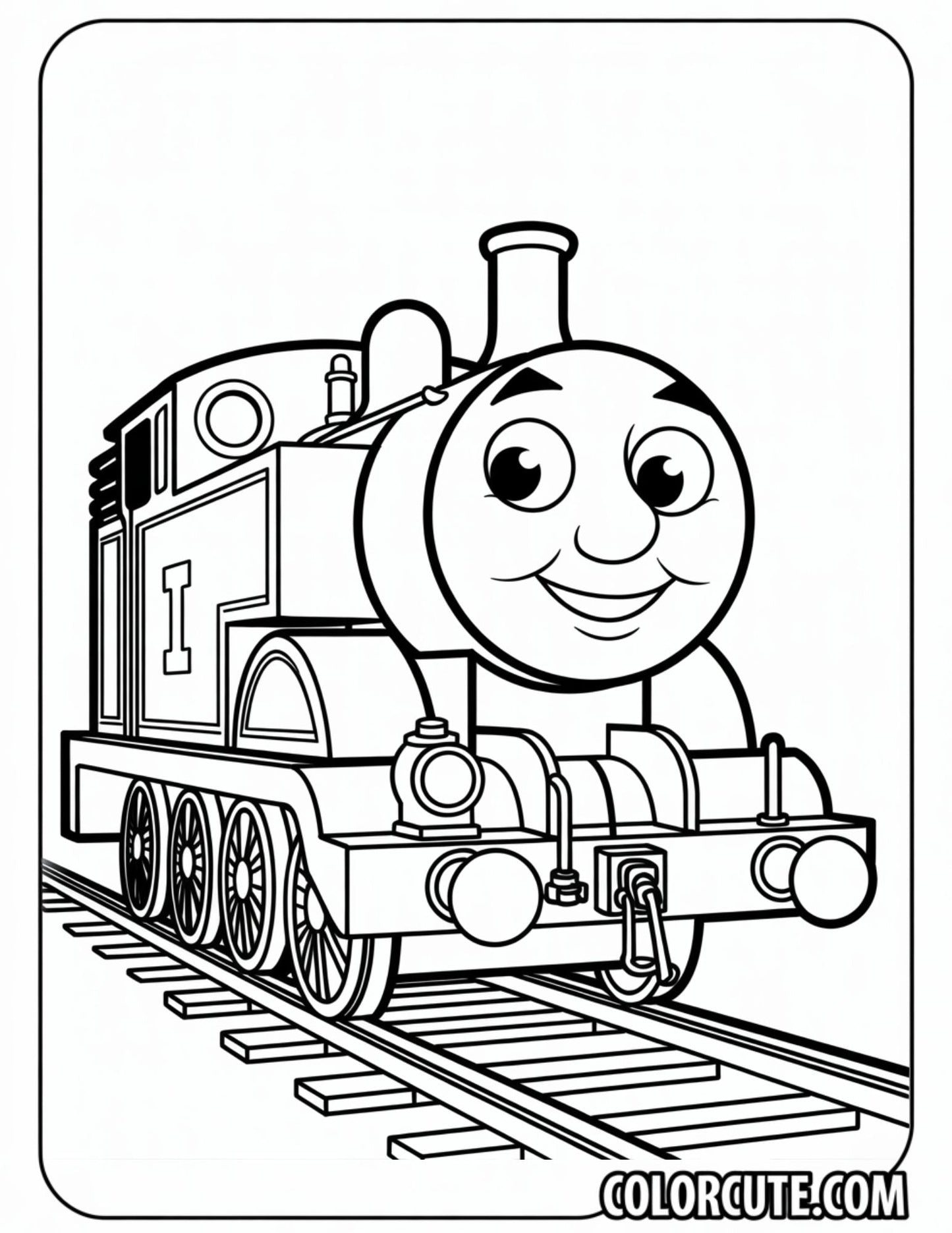 Train Percy Coloring Page - Free PDF Printables