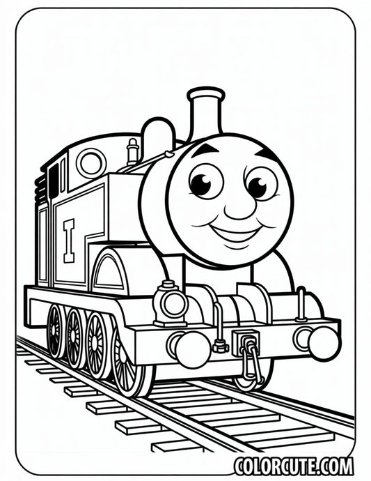 Train Percy Coloring Page - Free PDF Printables