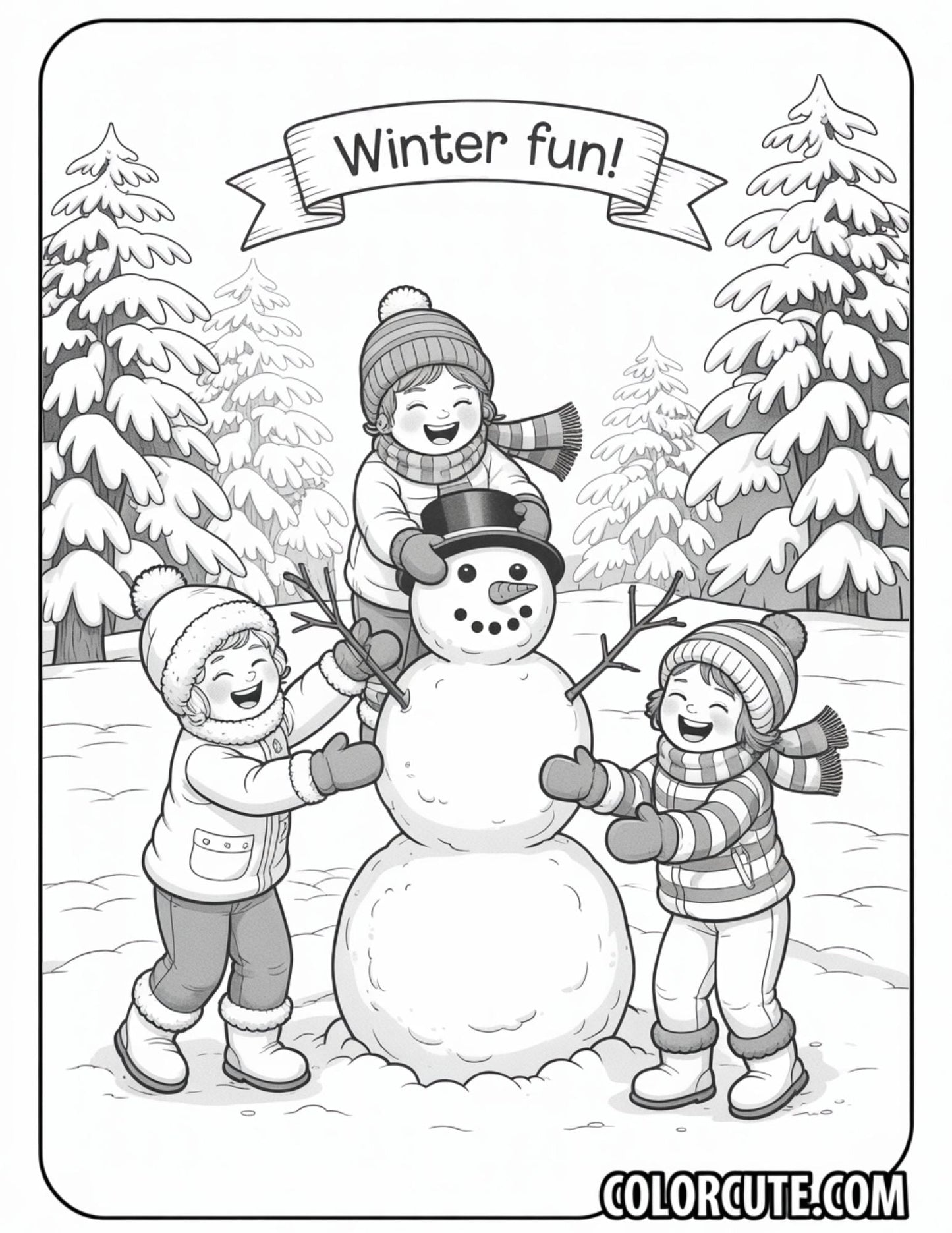 Winter Wonderland Coloring Pages | Free PDF Printables