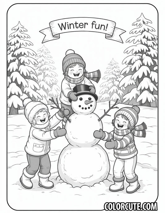Winter Wonderland Coloring Pages | Free PDF Printables