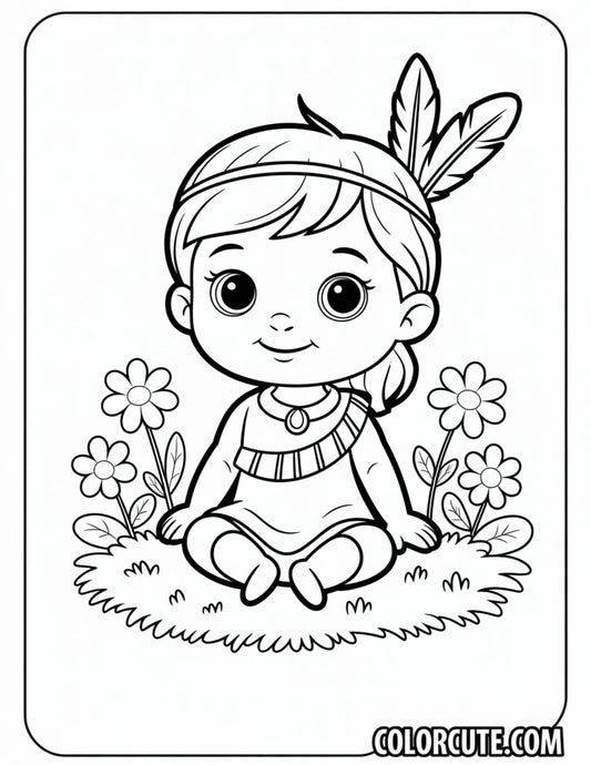 Baby Pocahontas Coloring Pages | Free PDF Printables