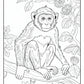Chimpanzee Monkey Coloring Page Free PDF Printables