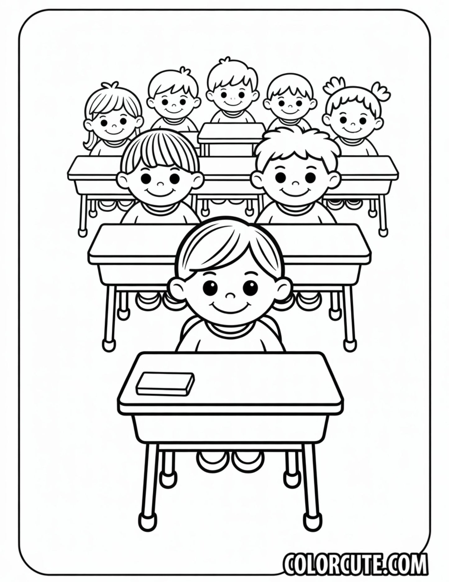 Classroom Back to School Coloring Pages | Free PDF Printables