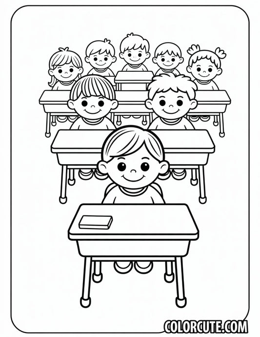 Classroom Back to School Coloring Pages | Free PDF Printables