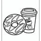 Dunkin Donut Coloring Pages Free Printable