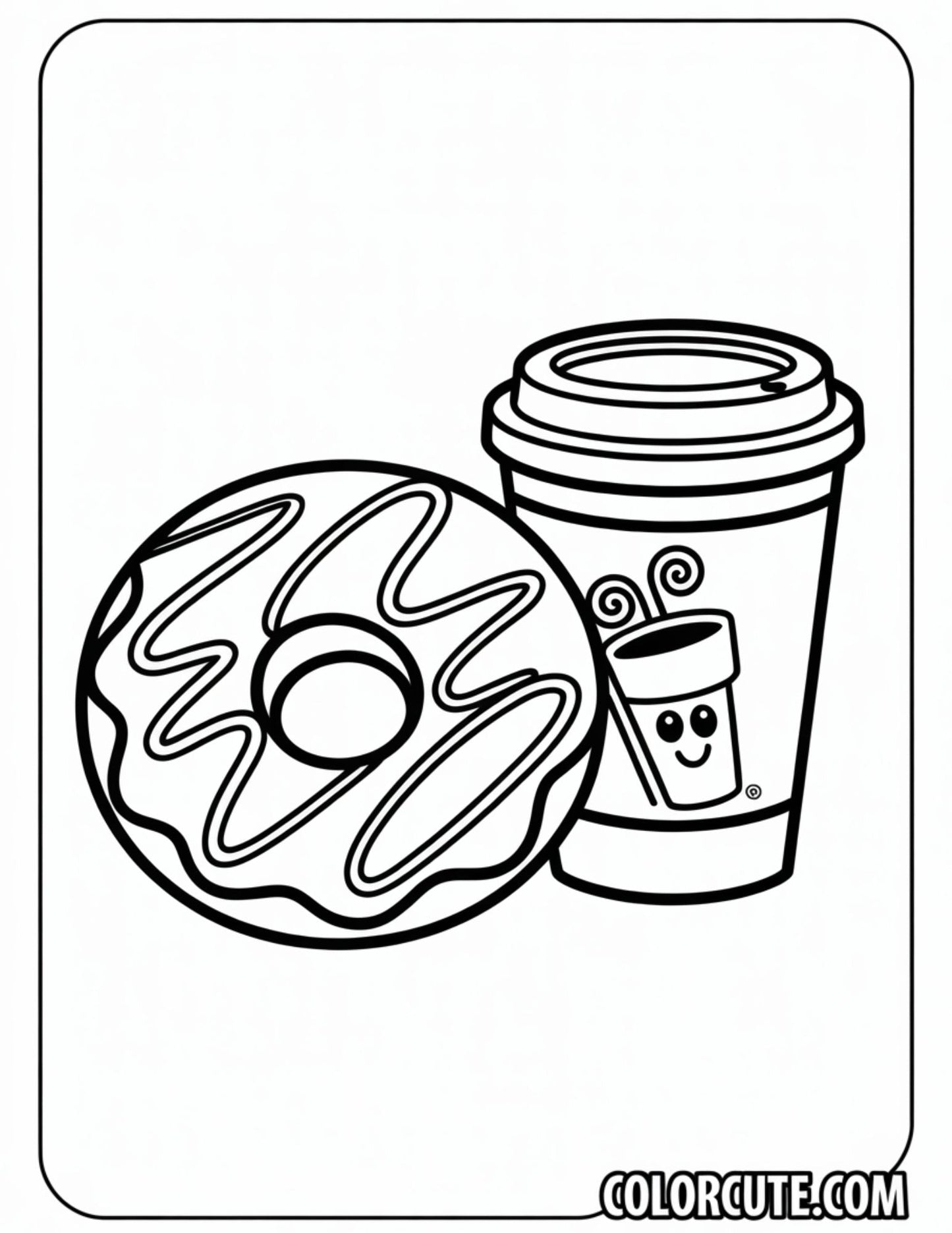 Dunkin Donut Coloring Pages Free Printable