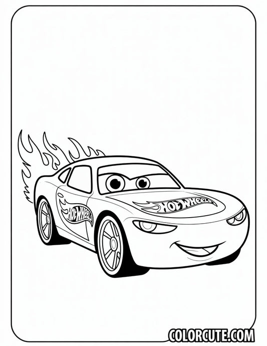 Fire Pixar Car Coloring Pages | Free PDF Printables