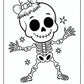 Spooky Skeleton Coloring Pages | Free PDF Printables