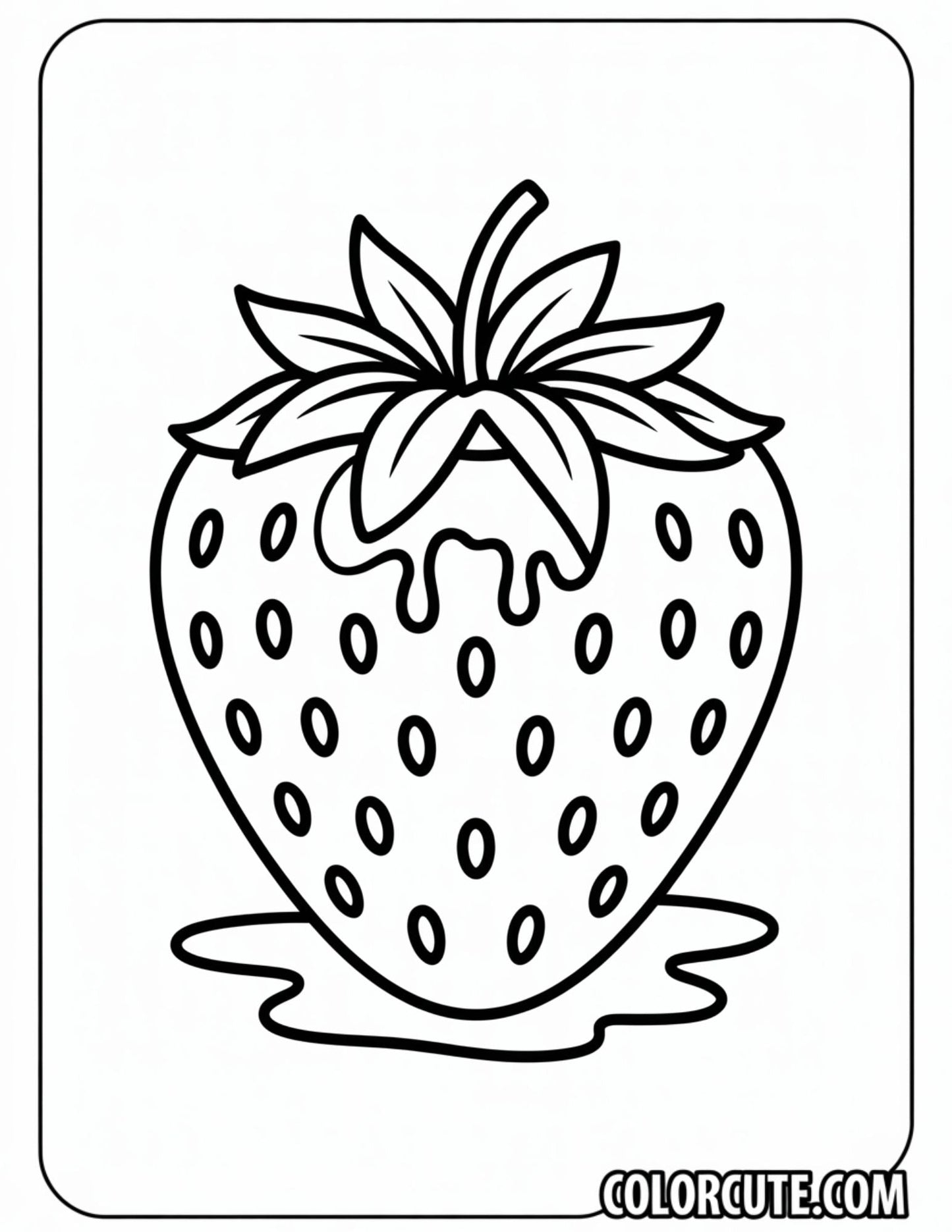 Happy Strawberry Coloring Pages – Free PDF Printables