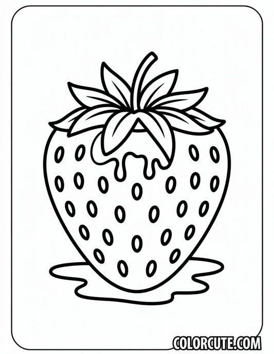 Happy Strawberry Coloring Pages – Free PDF Printables