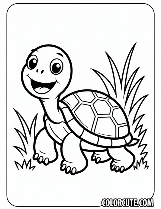 Happy Turtle Coloring Pages | Free PDF Printables