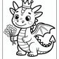 Kawaii Dragon Coloring Pages | Free PDF Printables