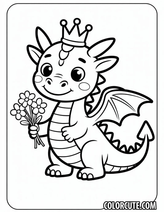 Kawaii Dragon Coloring Pages | Free PDF Printables