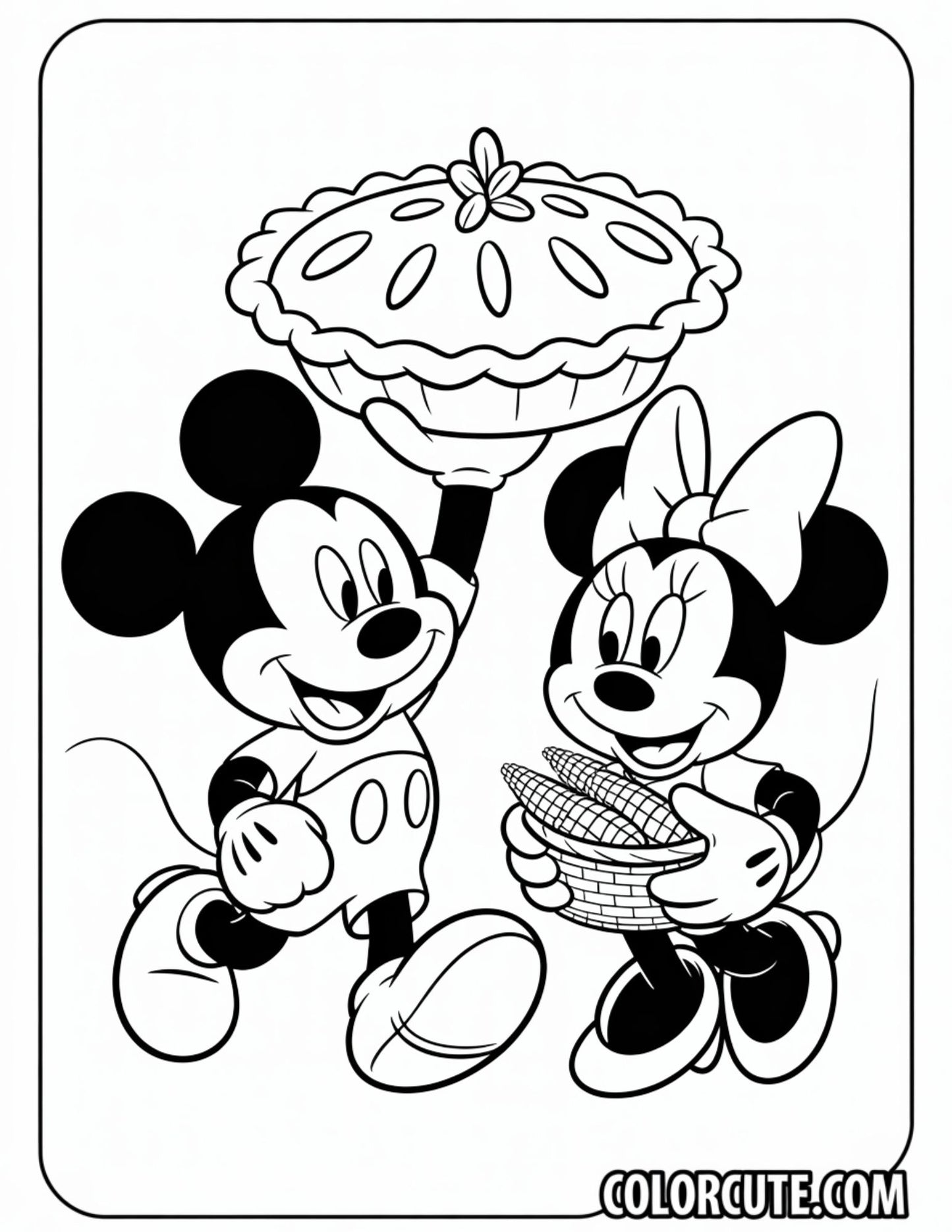Mickey Thanksgiving Coloring Pages | Free PDF Printables