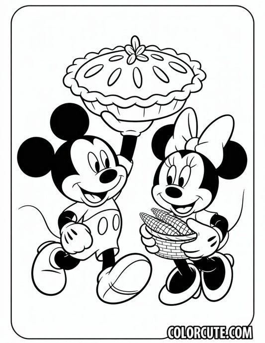 Mickey Thanksgiving Coloring Pages | Free PDF Printables