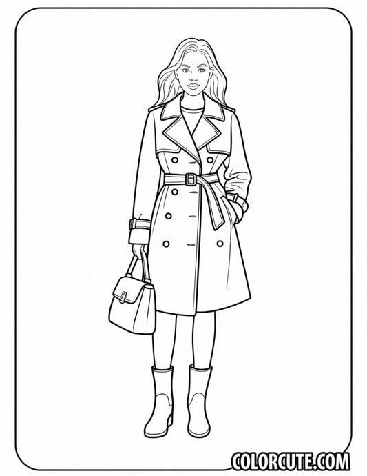 Modern Fashion Girl Coloring Pages | Free PDF Printables