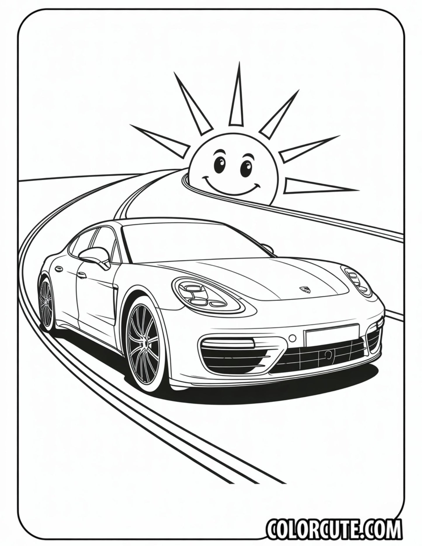 Panamera Porsche Coloring Pages | Free PDF Printables