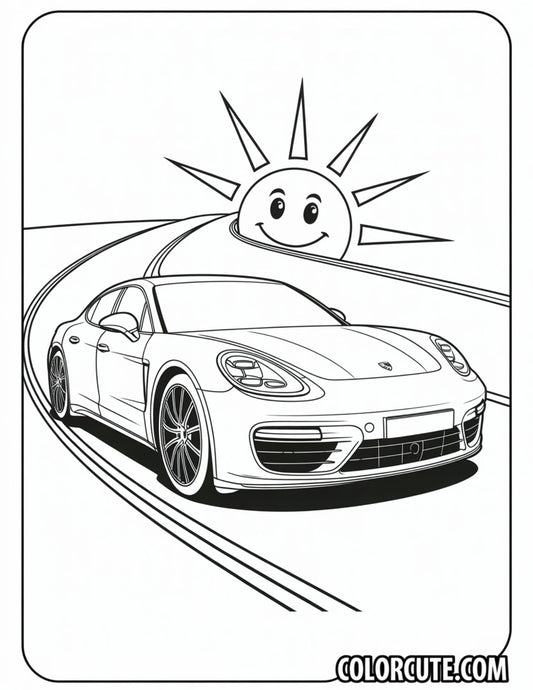 Panamera Porsche Coloring Pages | Free PDF Printables