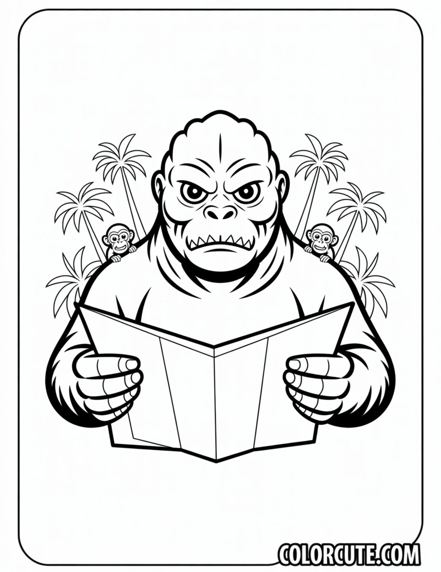 Realistic King Kong Coloring Pages | Free PDF Printables