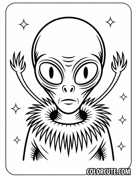 Scary Alien Coloring Pages Free PDF Printables