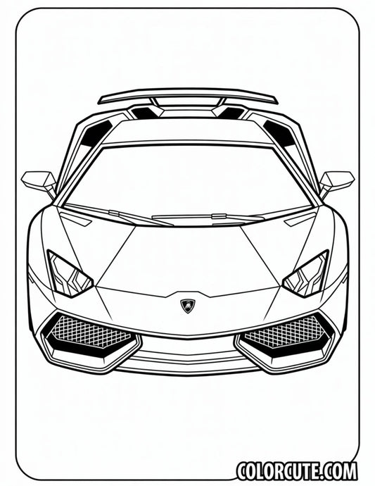 Sian Lamborghini Coloring Pages - Free PDF Printables