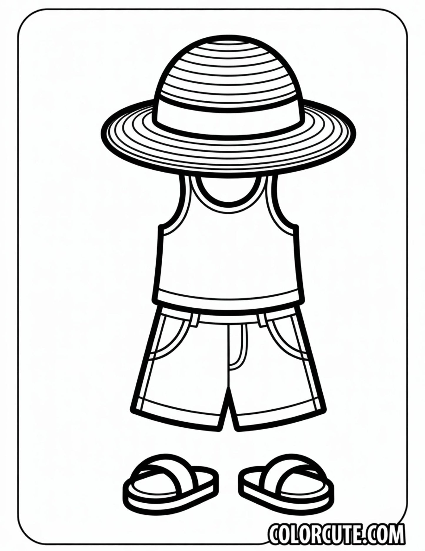 Summer Clothes Coloring Pages | Free PDF Printables