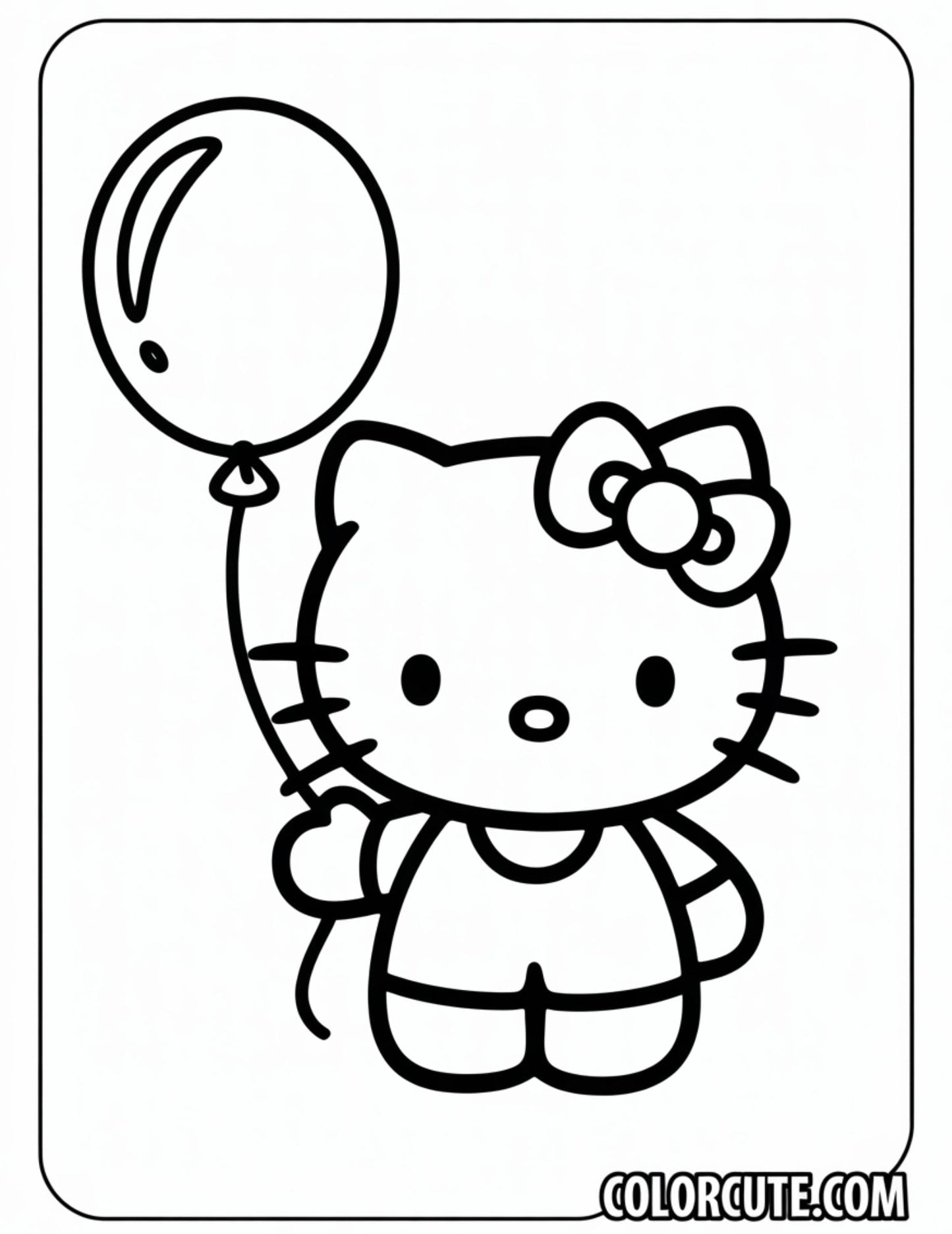 Wonderful Hello Kitty Kawaii Coloring Pages | Free PDF Printables